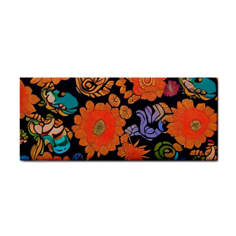 Mid Century Retro Floral 1970s 1960s Pattern 49 Hand Towel from ArtsNow.com Front