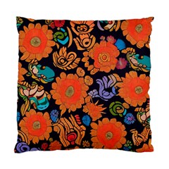 Mid Century Retro Floral 1970s 1960s Pattern 49 Standard Cushion Case (Two Sides) from ArtsNow.com Back