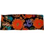 Mid Century Retro Floral 1970s 1960s Pattern 49 25 x67  Body Pillow Case Dakimakura (Two Sides)