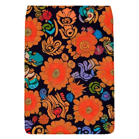 Mid Century Retro Floral 1970s 1960s Pattern 49 Removable Flap Cover (S) from ArtsNow.com Front