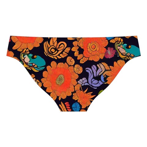 Mid Century Retro Floral 1970s 1960s Pattern 49 Cross Back Hipster Bikini Set from ArtsNow.com Back Under