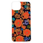 Mid Century Retro Floral 1970s 1960s Pattern 49 iPhone 15 Pro TPU UV Print Case