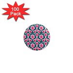 Retro 1880s Flowers Pattern 22 1  Mini Magnets (100 pack) 