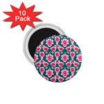 Retro 1880s Flowers Pattern 22 1.75  Magnets (10 pack) 