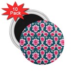 Retro 1880s Flowers Pattern 22 2.25  Magnets (10 pack) 