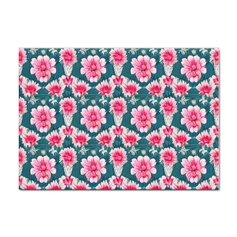 Retro 1880s Flowers Pattern 22 Sticker A4 (10 pack) from ArtsNow.com Front