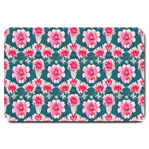 Retro 1880s Flowers Pattern 22 Large Doormat from ArtsNow.com 30 x20  Door Mat