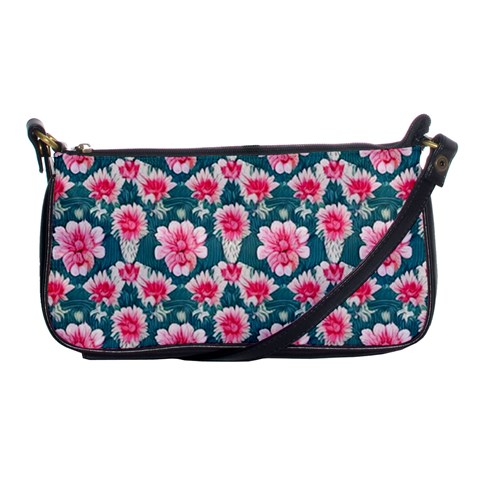 Retro 1880s Flowers Pattern 22 Shoulder Clutch Bag from ArtsNow.com Front