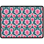 Retro 1880s Flowers Pattern 22 Fleece Blanket (Large)