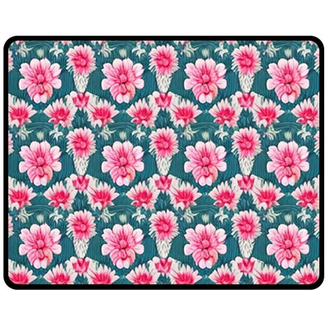 Retro 1880s Flowers Pattern 22 Fleece Blanket (Medium) from ArtsNow.com 60 x50  Blanket Front