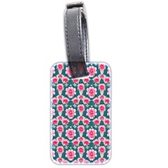 Retro 1880s Flowers Pattern 22 Luggage Tag (two sides) from ArtsNow.com Front