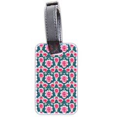 Retro 1880s Flowers Pattern 22 Luggage Tag (two sides) from ArtsNow.com Back