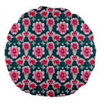 Retro 1880s Flowers Pattern 22 Large 18  Premium Round Cushions