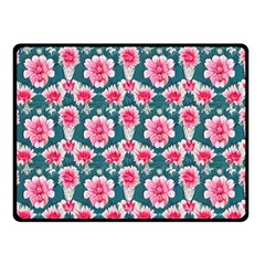 Retro 1880s Flowers Pattern 22 Two Sides Fleece Blanket (Small) from ArtsNow.com 45 x34  Blanket Front