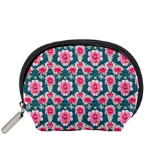 Retro 1880s Flowers Pattern 22 Accessory Pouch (Small) from ArtsNow.com Front