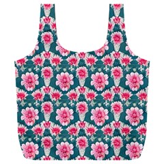 Retro 1880s Flowers Pattern 22 Full Print Recycle Bag (XXXL) from ArtsNow.com Front