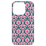 Retro 1880s Flowers Pattern 22 iPhone 14 Pro Black UV Print Case