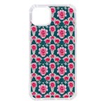 Retro 1880s Flowers Pattern 22 iPhone 14 Plus TPU UV Print Case