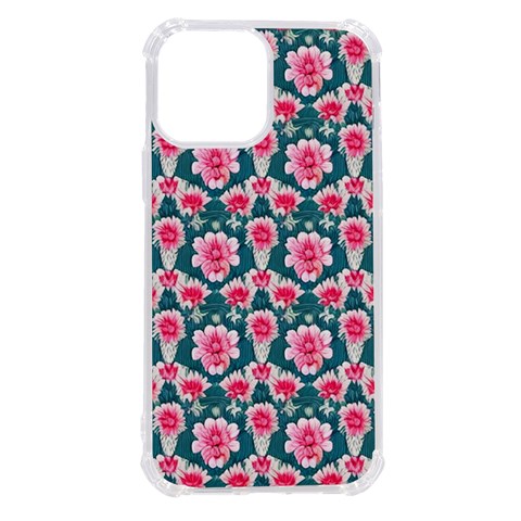 Retro 1880s Flowers Pattern 22 iPhone 13 Pro Max TPU UV Print Case from ArtsNow.com Front