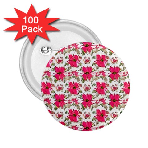 Retro 1880s Flowers Pattern 14 2.25  Buttons (100 pack)  from ArtsNow.com Front