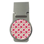 Retro 1880s Flowers Pattern 14 Money Clips (Round) 