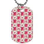 Retro 1880s Flowers Pattern 14 Dog Tag (Two Sides)