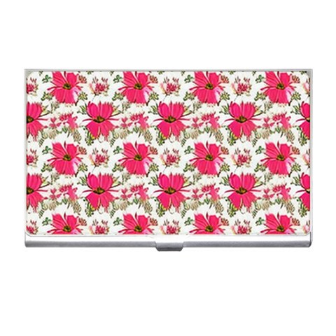 Retro 1880s Flowers Pattern 14 Business Card Holder from ArtsNow.com Front