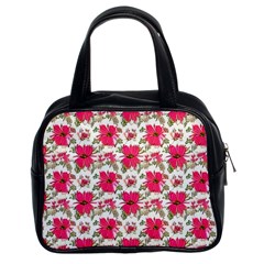 Retro 1880s Flowers Pattern 14 Classic Handbag (Two Sides) from ArtsNow.com Front