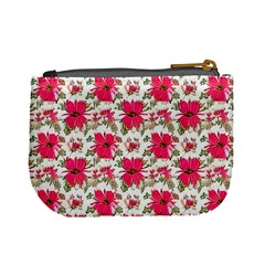 Retro 1880s Flowers Pattern 14 Mini Coin Purse from ArtsNow.com Back