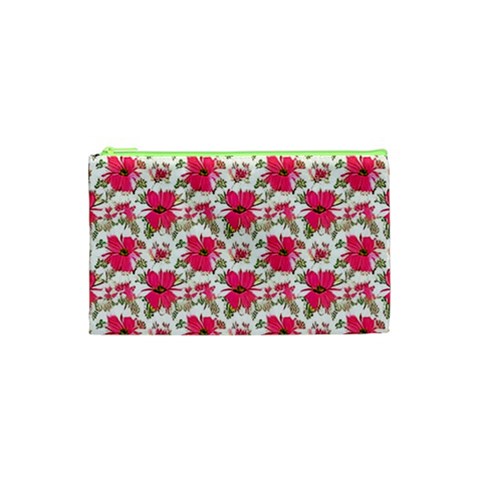 Retro 1880s Flowers Pattern 14 Cosmetic Bag (Small) from ArtsNow.com Front