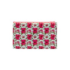 Retro 1880s Flowers Pattern 14 Cosmetic Bag (Small) from ArtsNow.com Back