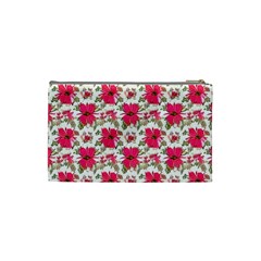 Retro 1880s Flowers Pattern 14 Cosmetic Bag (Small) from ArtsNow.com Back