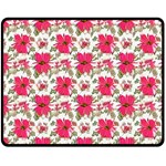 Retro 1880s Flowers Pattern 14 Fleece Blanket (Medium)