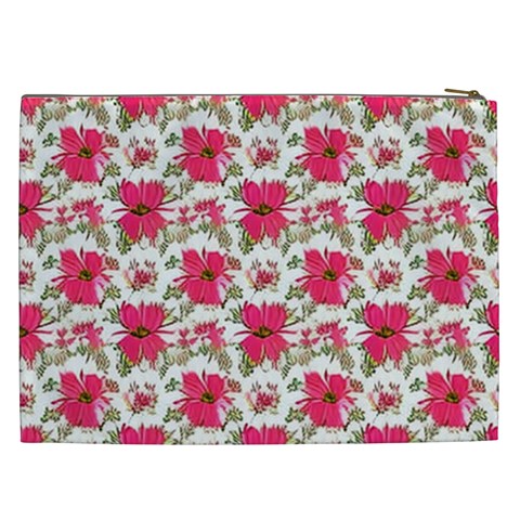 Retro 1880s Flowers Pattern 14 Cosmetic Bag (XXL) from ArtsNow.com Back