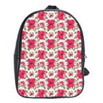 Retro 1880s Flowers Pattern 14 School Bag (XL)