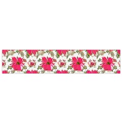 Retro 1880s Flowers Pattern 14 Small Premium Plush Fleece Scarf from ArtsNow.com Back