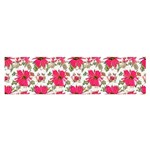 Retro 1880s Flowers Pattern 14 Oblong Satin Scarf (16  x 60 )