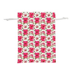 Retro 1880s Flowers Pattern 14 Lightweight Drawstring Pouch (M) from ArtsNow.com Front