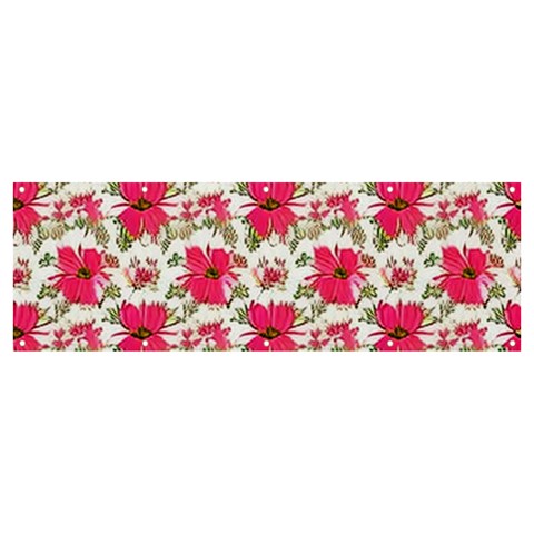 Retro 1880s Flowers Pattern 14 Banner and Sign 12  x 4  from ArtsNow.com Front