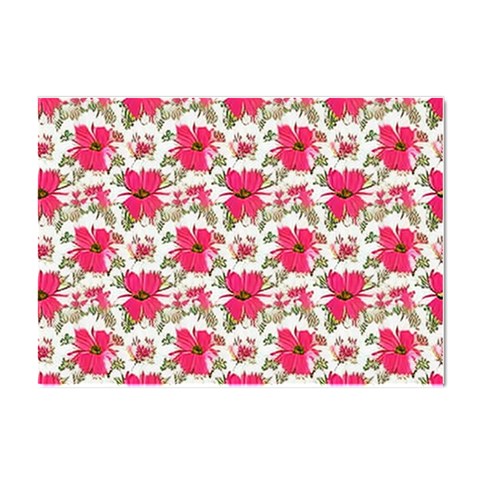 Retro 1880s Flowers Pattern 14 Crystal Sticker (A4) from ArtsNow.com Front