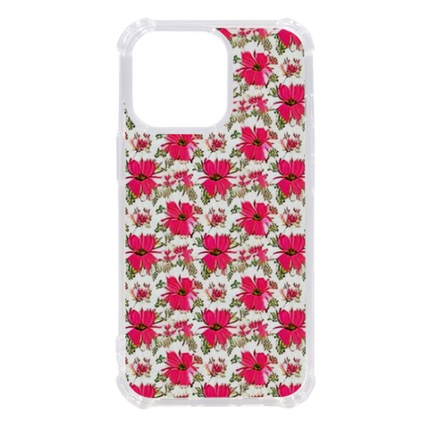 Retro 1880s Flowers Pattern 14 iPhone 13 Pro TPU UV Print Case from ArtsNow.com Front