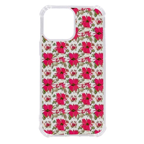 Retro 1880s Flowers Pattern 14 iPhone 13 Pro Max TPU UV Print Case from ArtsNow.com Front