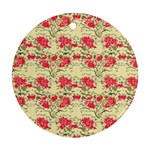 Retro 1880s Flowers Pattern 18 Ornament (Round)