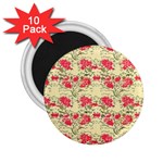 Retro 1880s Flowers Pattern 18 2.25  Magnets (10 pack) 