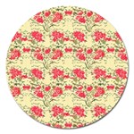 Retro 1880s Flowers Pattern 18 Magnet 5  (Round)