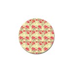 Retro 1880s Flowers Pattern 18 Golf Ball Marker