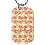 Retro 1880s Flowers Pattern 18 Dog Tag (Two Sides)