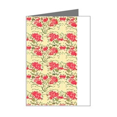 Retro 1880s Flowers Pattern 18 Mini Greeting Card from ArtsNow.com Left