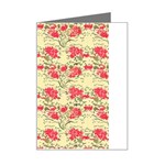 Retro 1880s Flowers Pattern 18 Mini Greeting Card