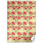 Retro 1880s Flowers Pattern 18 Canvas 12  x 18 